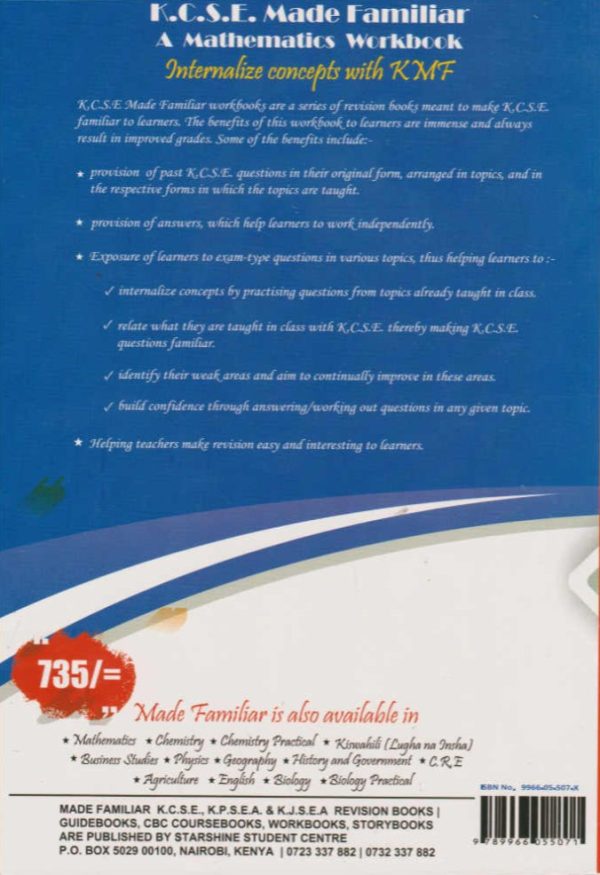 KCSE Made Familiar Mathematics Workbook (2026 Edition)