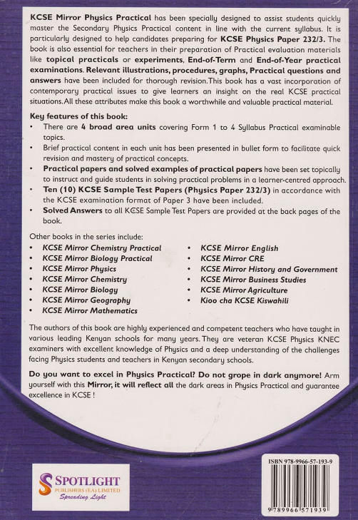 KCSE Mirror Physics Practical (Spotlight)