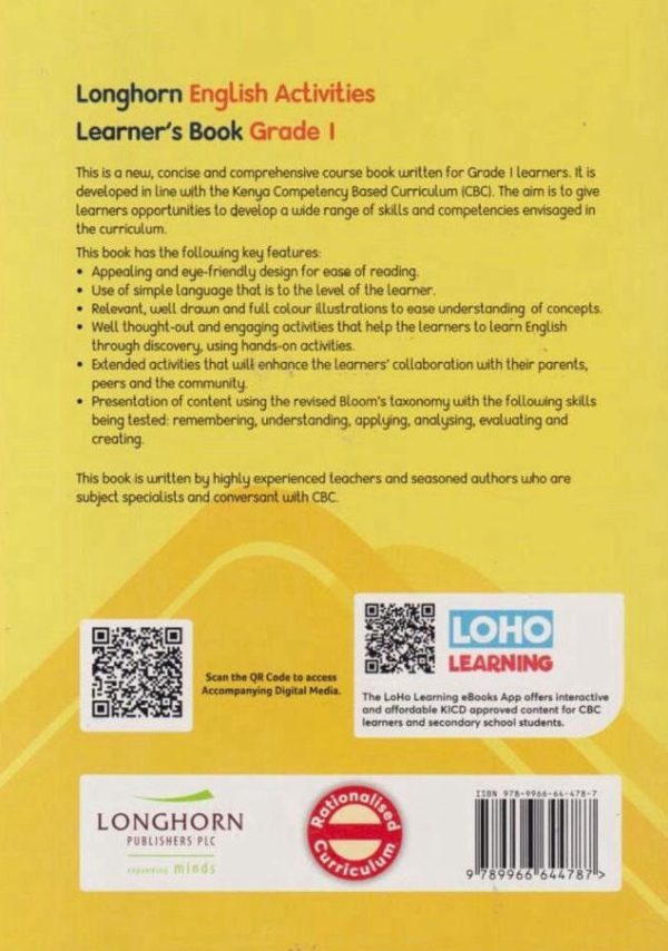 Longhorn English Language Activities GD1 (Rationalised)