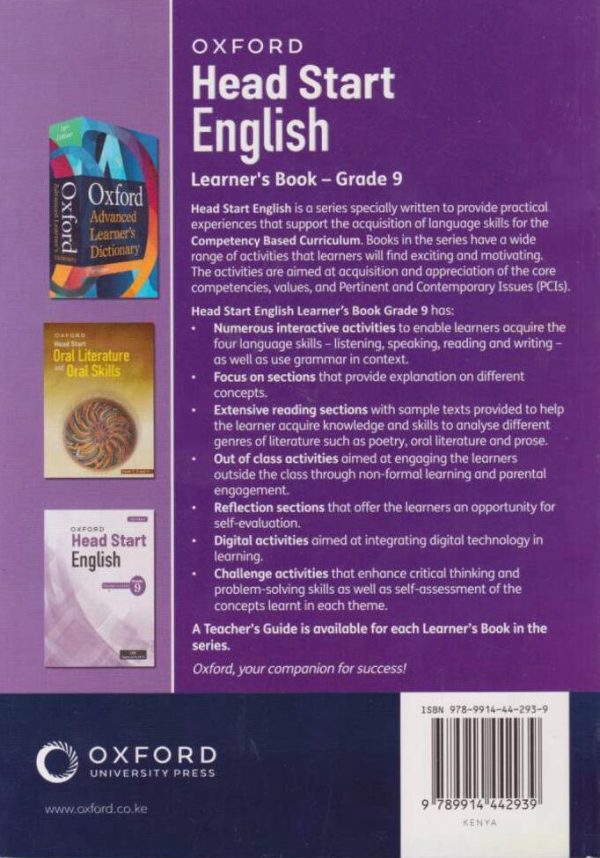 Oxford Head Start English Grade 9 (Rationalised)