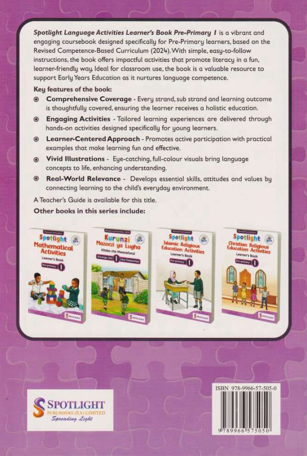 Spotlight Language Activities PP1 (Rationalised)