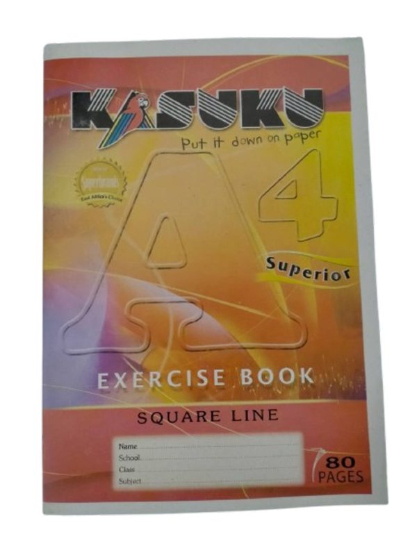 Kasuku Superior A4 80pg Exercise Book – Square Ruled