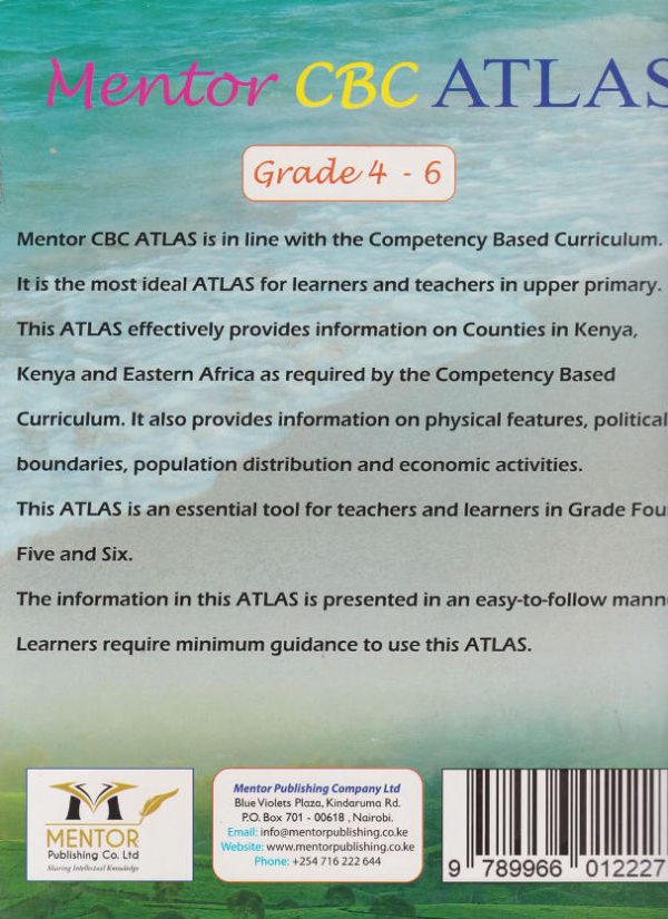 Mentor CBC Atlas Grade 4, 5 & 6 - Kenya & East Africa
