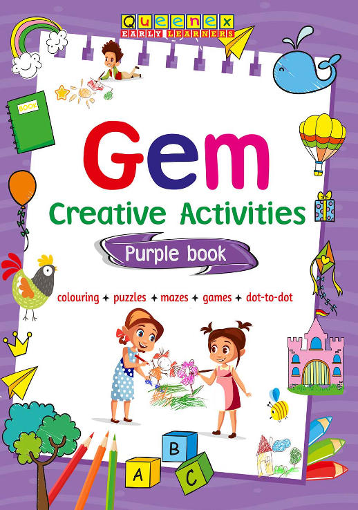 Queenex Gem Creative Activities | Art & Craft Purple Book