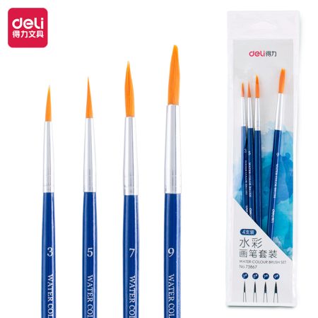 Deli Paint Brush Set – 4 Pieces (73867)