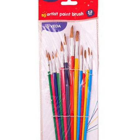 Veda Painting Brush 12 pieces (Round Tip)