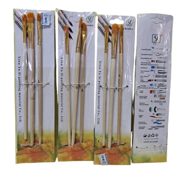 Artistic Paint Brushes 3 Pieces