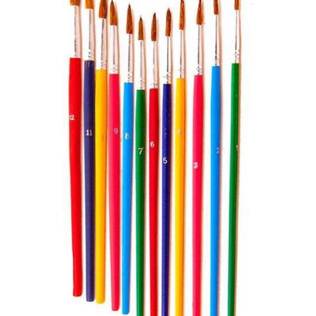 Professional School Artist Paint Brushes 12-Pieces