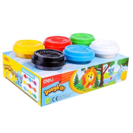 Deli Play Dough EH700 – 6 Colour Creative Dough Set