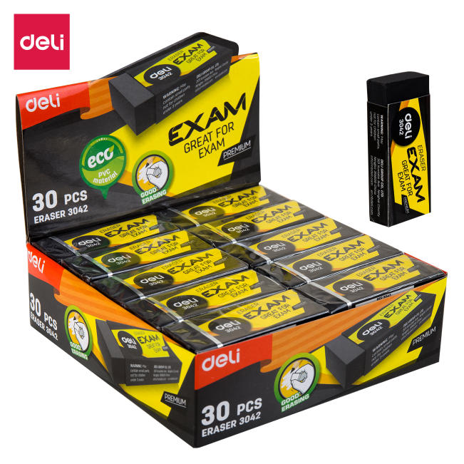 Deli Premium Large Eraser E3042 (Black) –for School & Office
