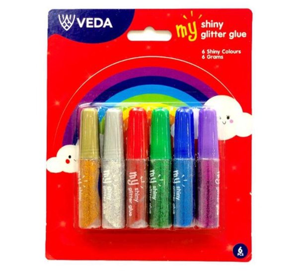 Veda Glitter Glue 6pcs