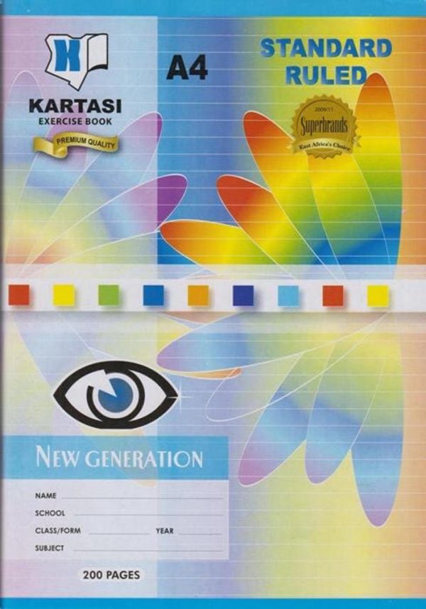 Kartasi A4 200pg Exercise Book – Square Ruled (Superbrands)