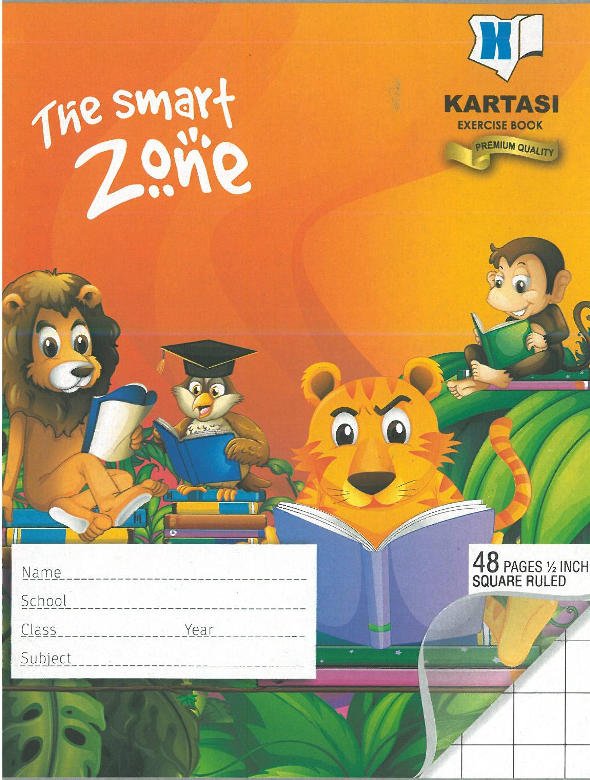Kartasi A5 48pg Exercise Book – ½" Square Ruled