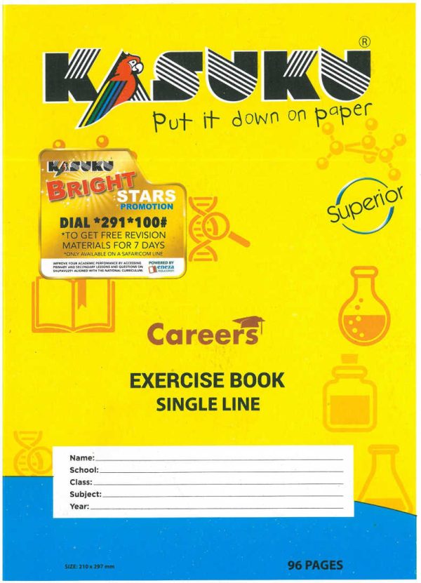 Kasuku Superior A4 96pg Exercise Book – Single Line
