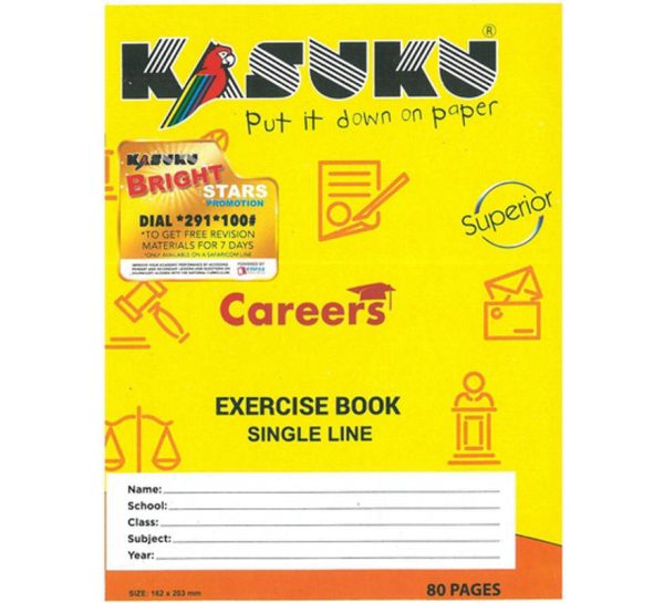 Kasuku Superior A5 80pg Exercise Book – Single Line