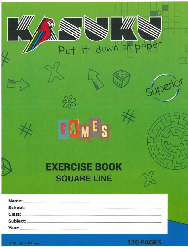 Kasuku Superior A5 120pg Exercise Book – Square Ruled
