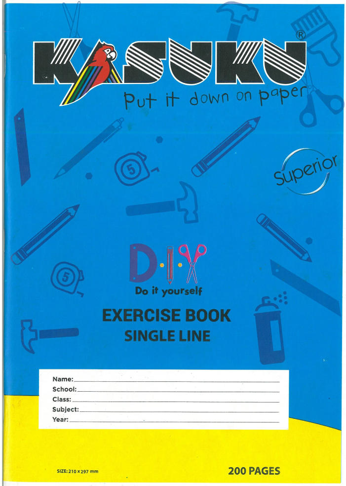 Kasuku A4 200pg Exercise Book – Single Line