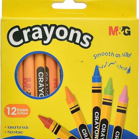 M&G AGMX4225 12 Colours Non-Toxic Wax Crayons