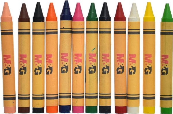M&G 12-Colour Jumbo Wax Crayons AGMX4224