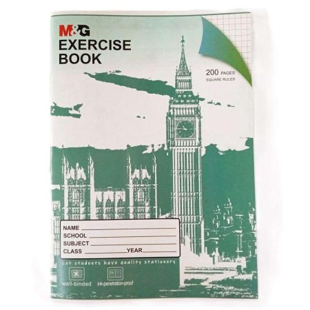 M&G A4 200pg Exercise Book – Square Ruled