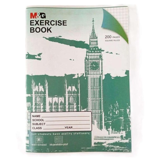 M&G A4 200pg Exercise Book – Square Ruled