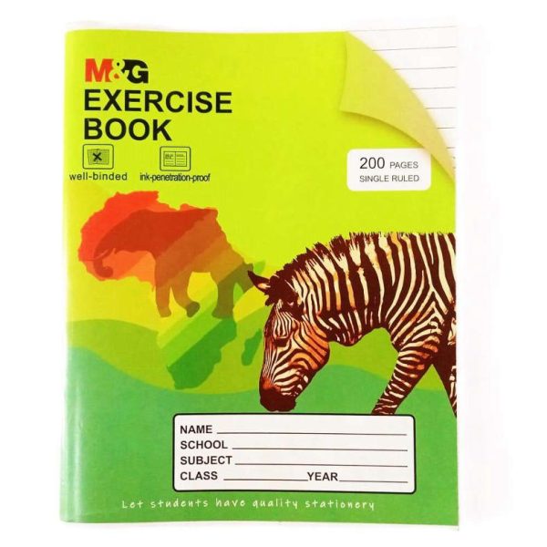 M&G A5 200pg Single Line Exercise Book