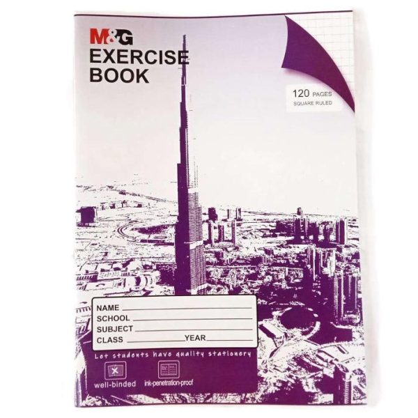 M&G A4 120pg Exercise Book – Square Ruled