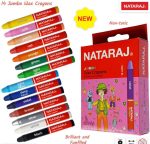 Nataraj 14-Colour Jumbo Wax Crayons 90 mm