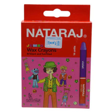 Nataraj 14-Colour Jumbo Wax Crayons 90 mm