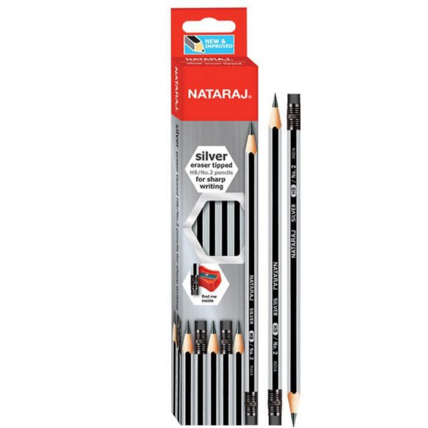 Nataraj Silver HB Graphite Pencils (12pcs Pack)