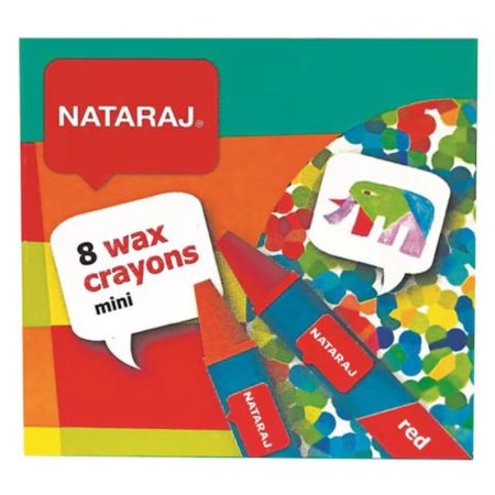 Nataraj Wax Crayons 8 Colours Half Size