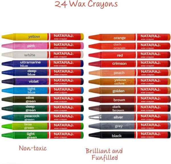 Nataraj Wax Crayons 24 Colours