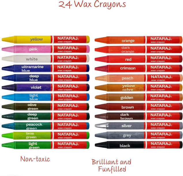 Nataraj Wax Crayons 24 Colours