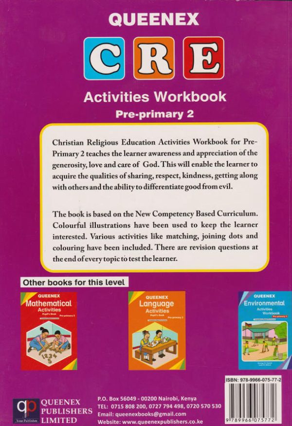 Queenex CRE Activities Workbook Pre-Primary 2