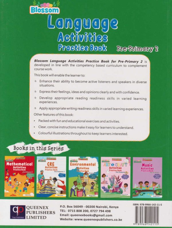 Queenex Blossom Language Activities Practice Book PP2
