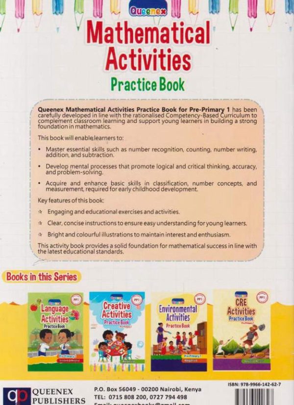 Queenex Maths Activities PP1 Practice Book (Rationalised)