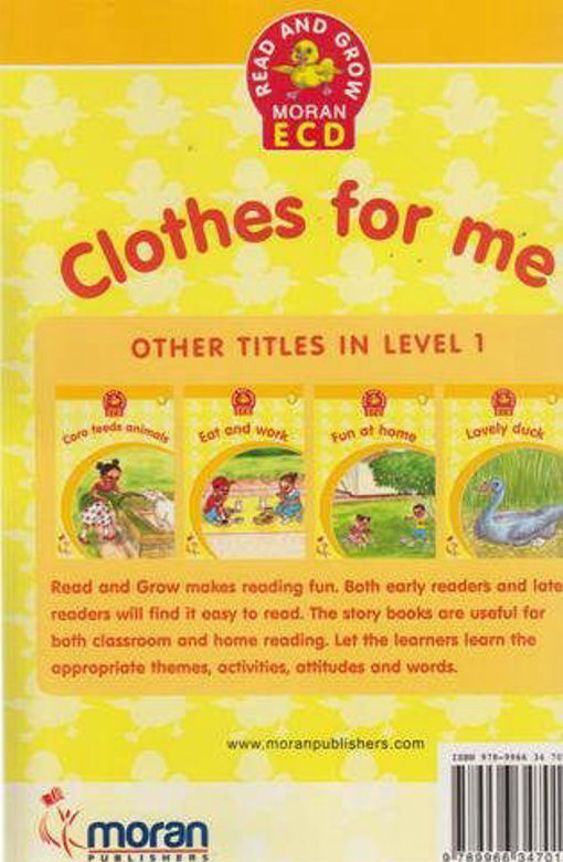 Moran Read & Grow: Clothes For Me Level 1