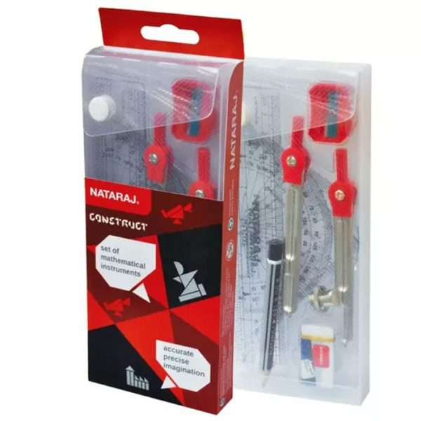 Nataraj P06363 Clear Plastic Maths Geometry Set