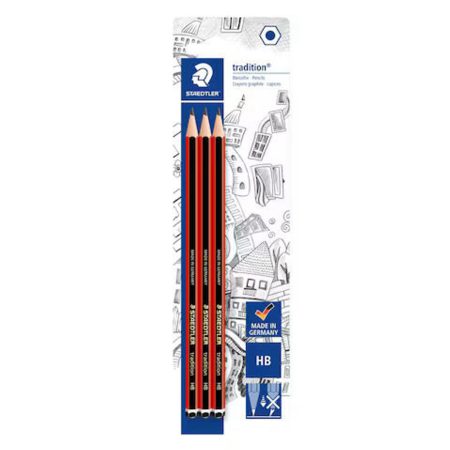 Staedtler 110 HB Traditional Graphite Pencils (3pcs)