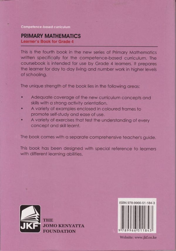 JKF Primary Mathematics – Grade 4