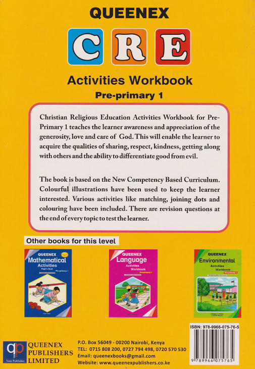 Queenex CRE Activities CBC Workbook PP1