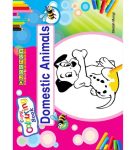 Queenex Copy Colouring Book: Domestic Animals