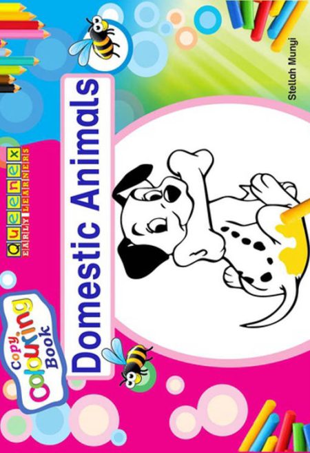 Queenex Copy Colouring Book: Domestic Animals