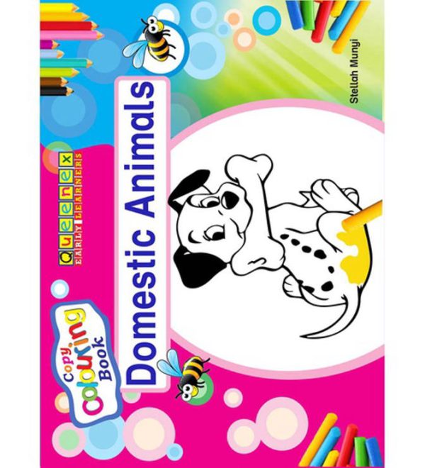 Queenex Copy Colouring Book: Domestic Animals