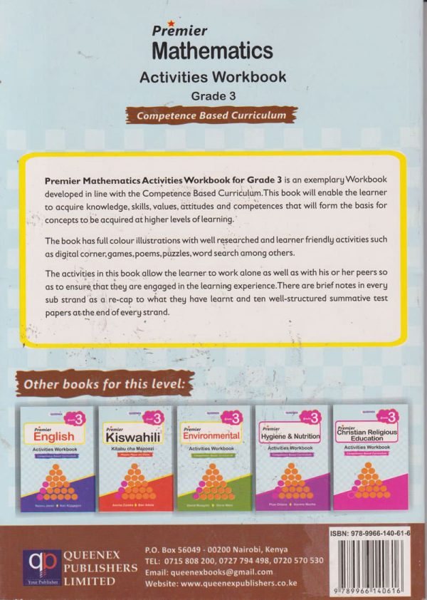 Queenex Premier Mathematics Activities Grade 3 Workbook