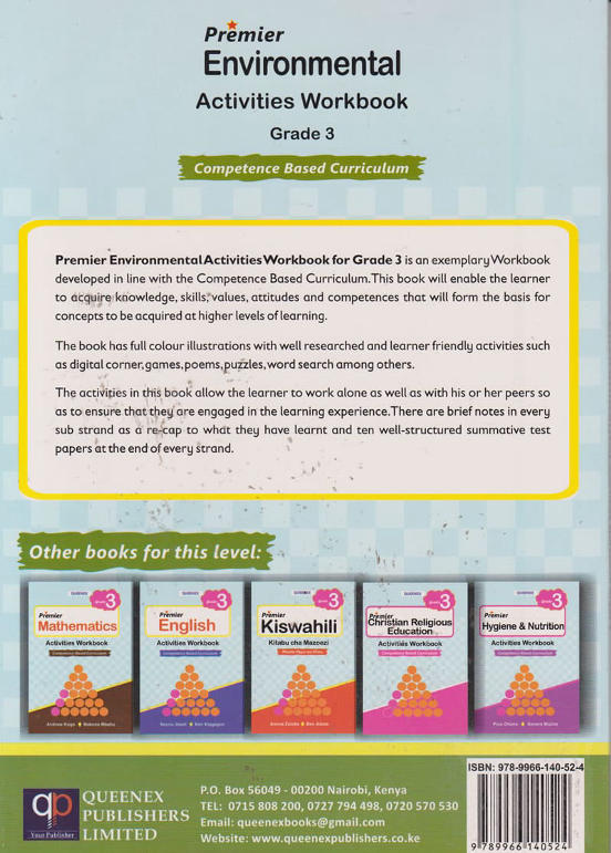 Queenex Premier Environmental Activities Grade 3 Workbook
