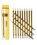 M&G HB Pencils – Yellow & Black 12pcs Pack (AWP30871)