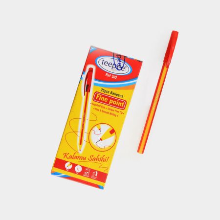 Teepee 302 Fine Tip Ballpen – Red