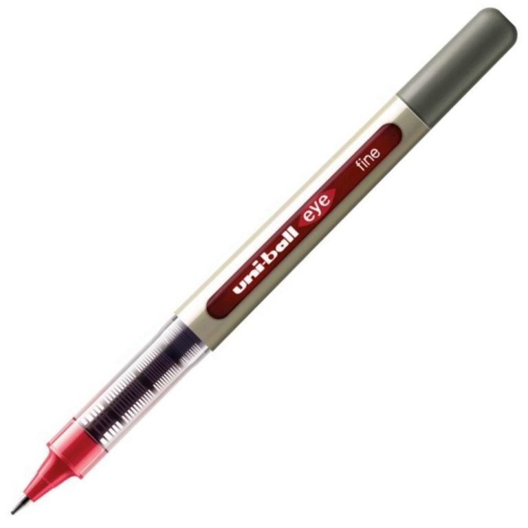 Uniball Eye UB‑157 Rollerball Pen – Wine Red