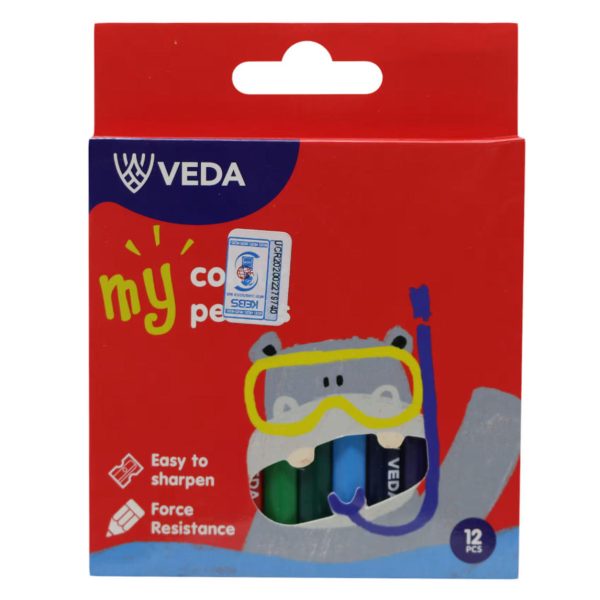 Veda 3300 Colour Pencils 12pcs (Half Size)